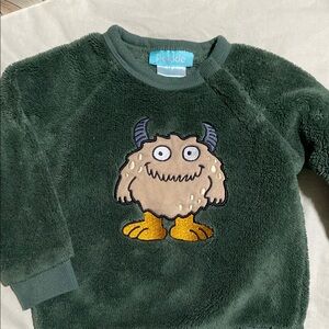 Green Fuzzy Monster Sweatshirt